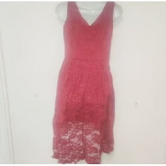 Muadress ** Beautiful Red Lace Hi-Lo Dress in size XL - Picture 6 of 13